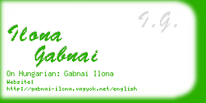 ilona gabnai business card